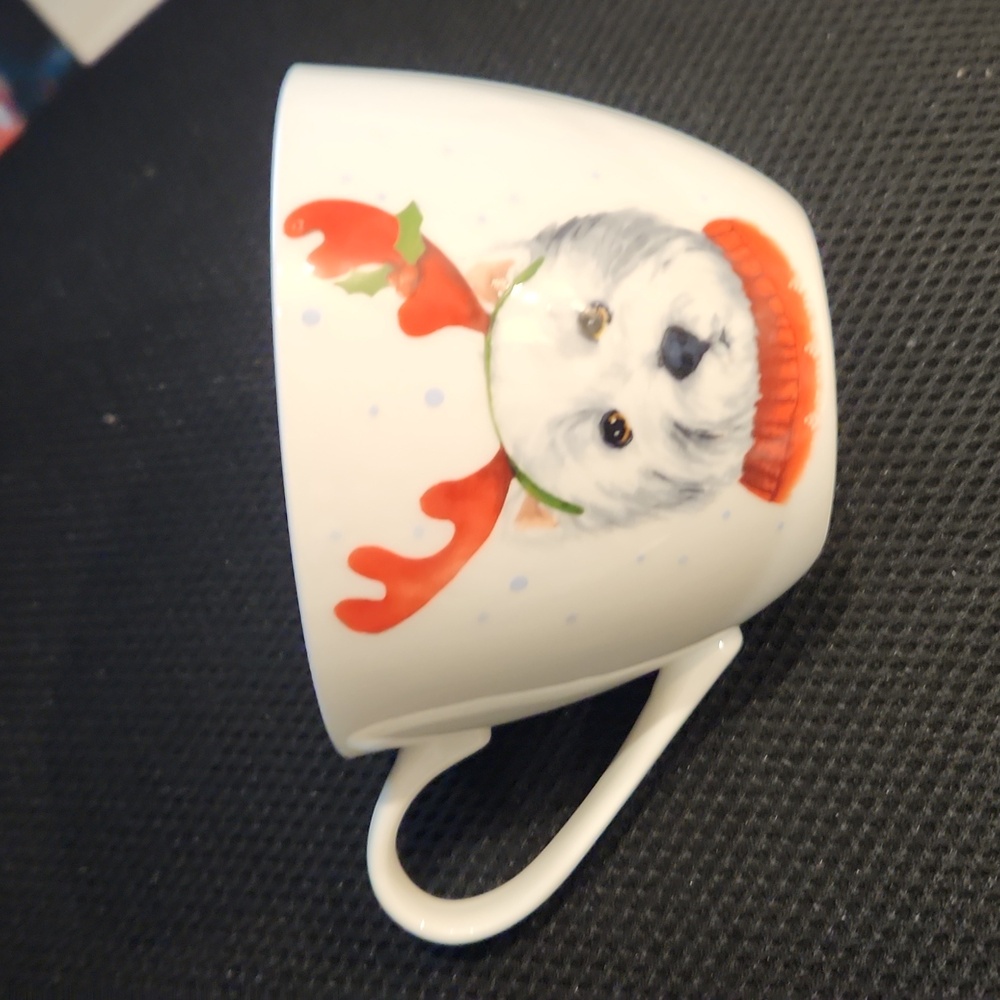 NWOT Portobello by design Dog Happy Hoolidays Bone China Coffee/Tea Cup
